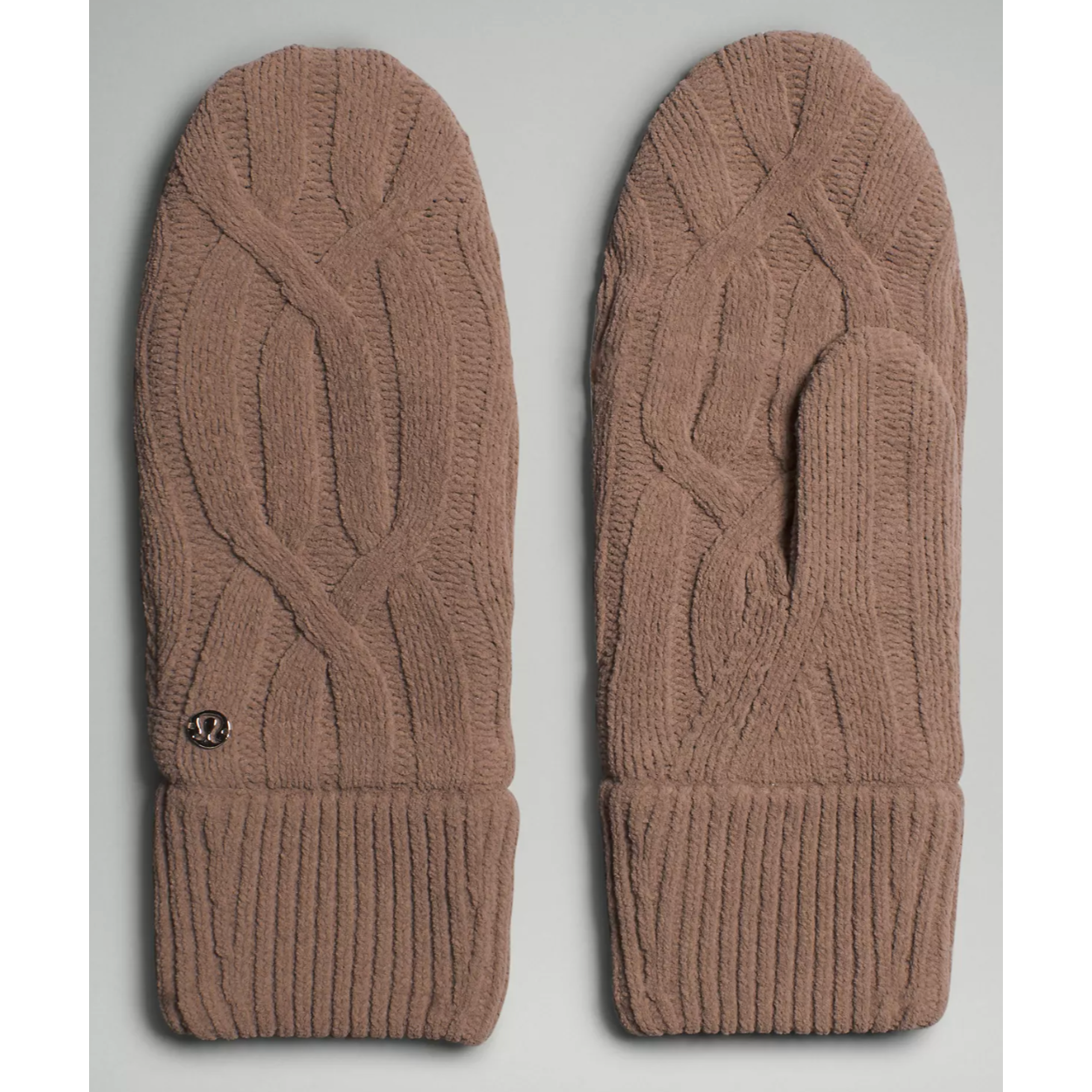 Women's Cable-Knit Fleece-Lined Mittens