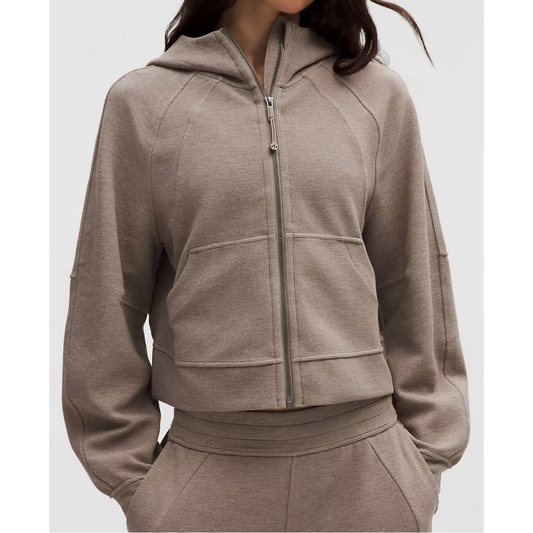 Scuba Oversized Full Zip Hoodie *Waffle*