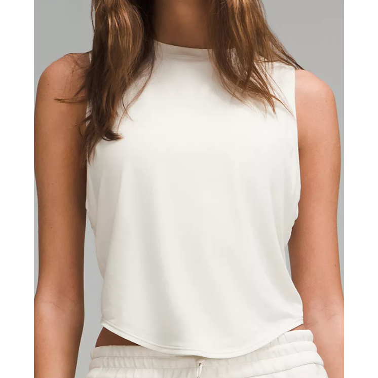 Soft-Knit Crewneck Cropped Tank