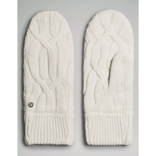 Women's Cable-Knit Fleece-Lined Mittens